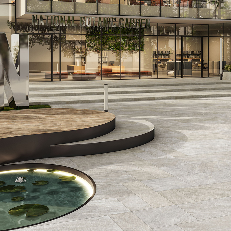 Porcelain Pavers and Tile Landmark™ African Grey Botanical Garden Patio