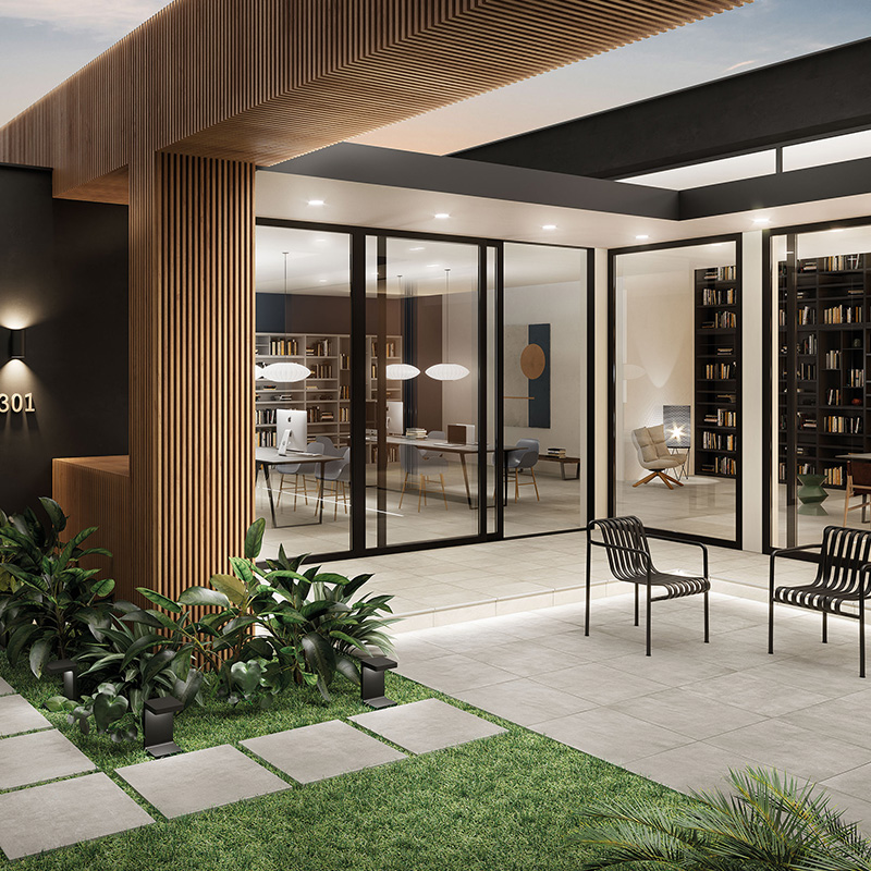Porcelain Pavers and Tile Landmark™ Passion Silver Home Study