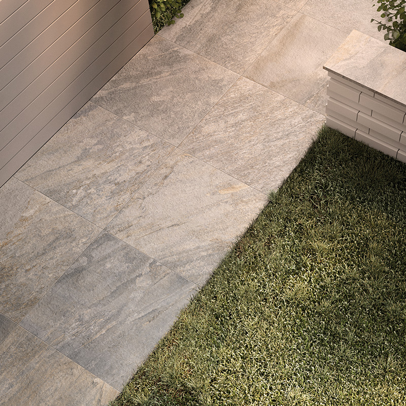 Porcelain Pavers and Tile Landmark™ Silver Quartz Pathway Wall