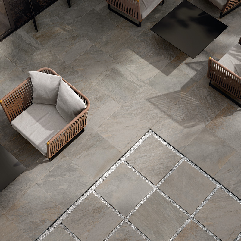 Porcelain Pavers and Tile Landmark™ Silver Quartz Patio