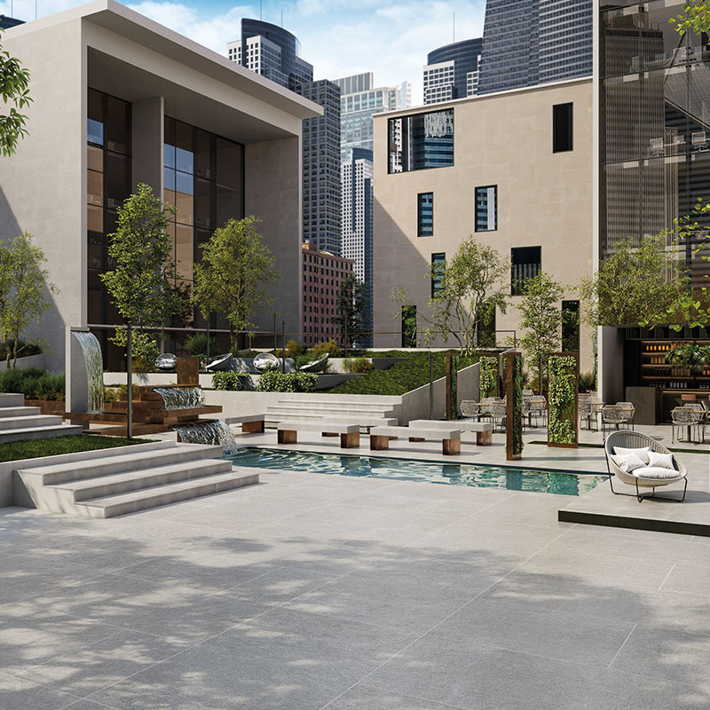 Porcelain Pavers and Tile Landmark™ Indiana Grey Select Pool