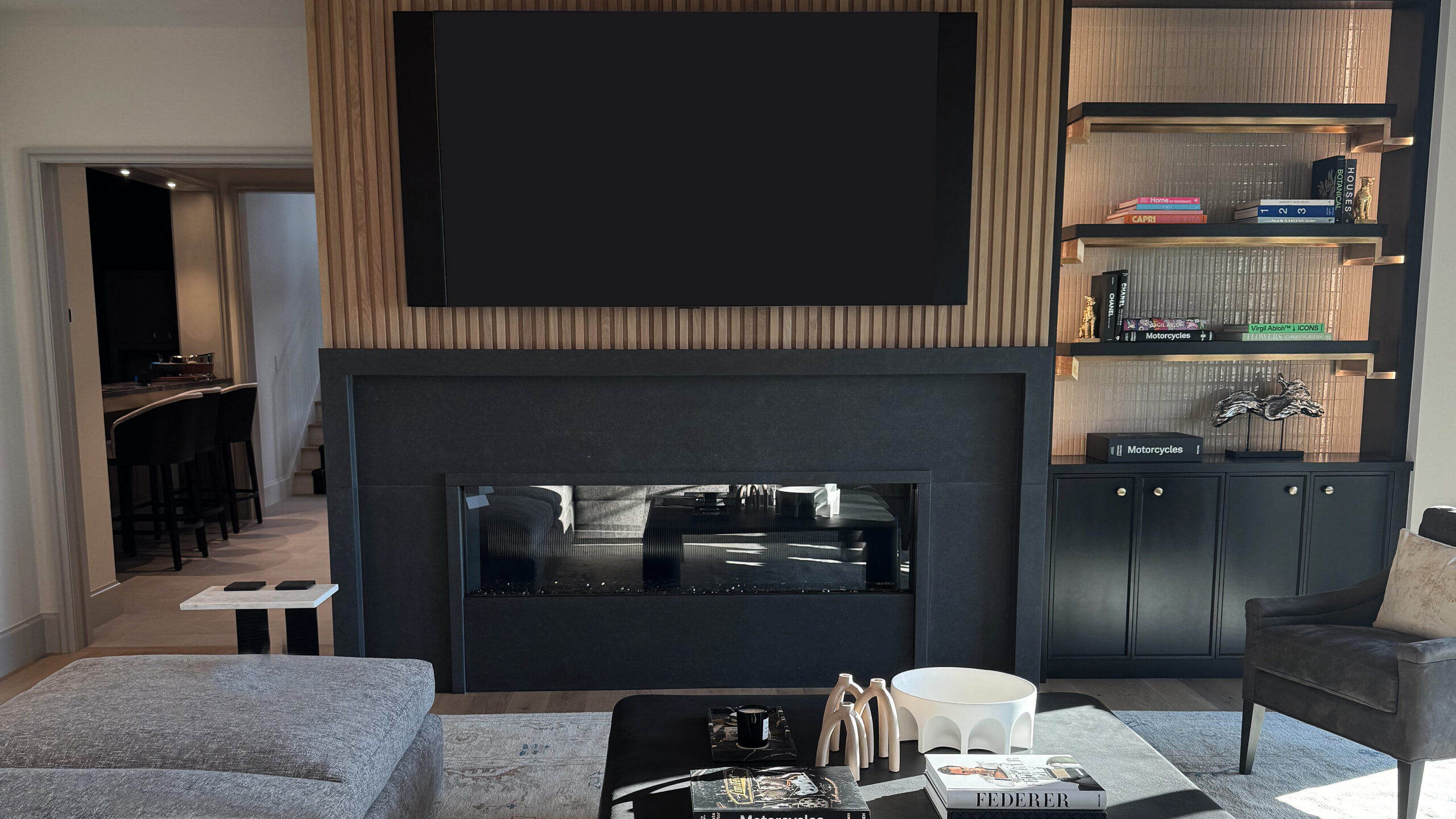 52. This custom-made Friesian™ Limestone surround is robust in construction yet exudes elegance.