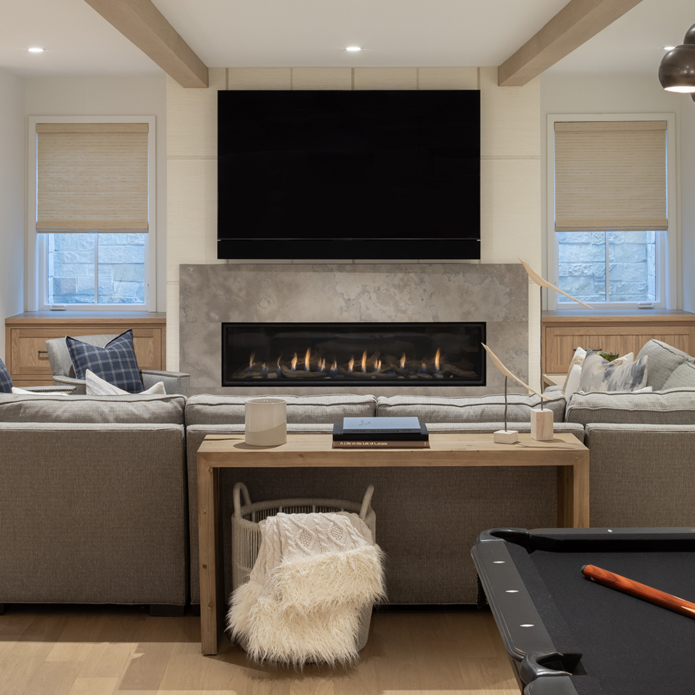 60. Modern Barone™ Limestone fleuri-cut surround.