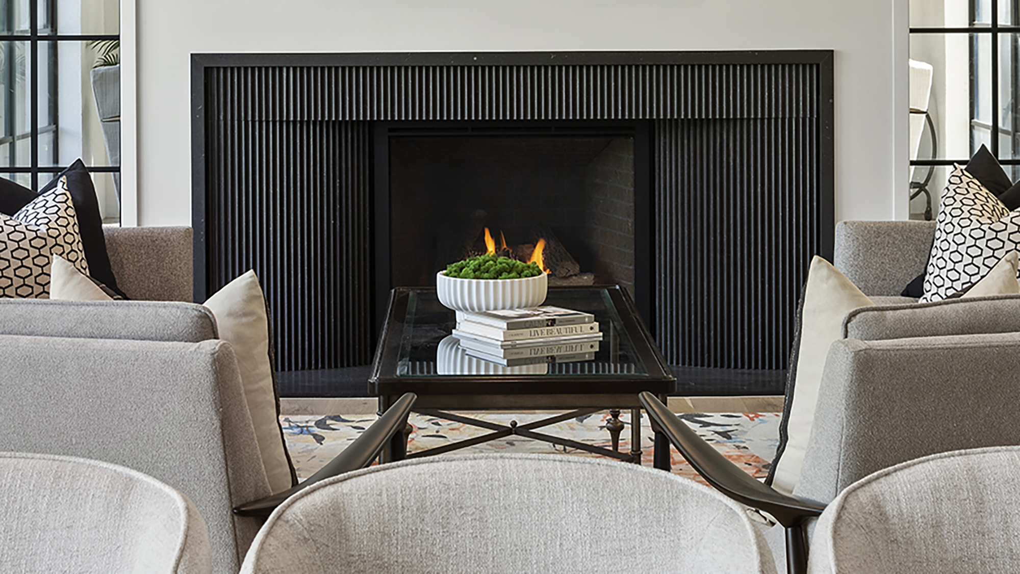 4. Stunning curved & fluted design in our Friesian™ Limestone.